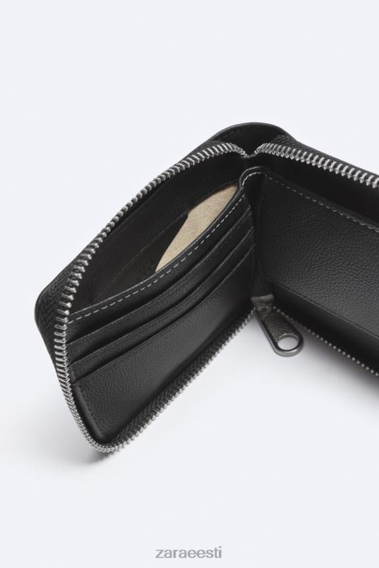 Zara lukuga rahakott mehed must tarvikud 42F0H1345