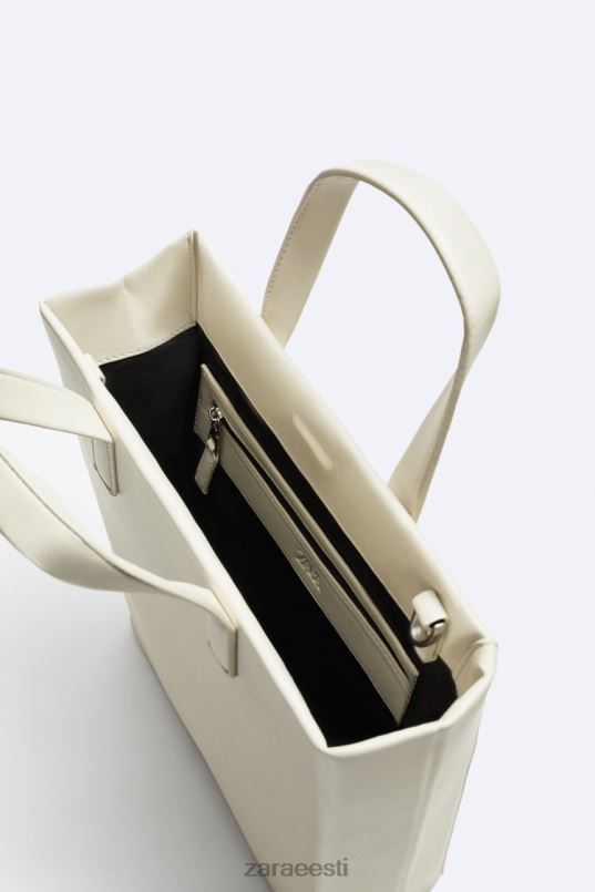 Zara minimaalne kandekott – suur mehed luu valge tarvikud 42F0H1340