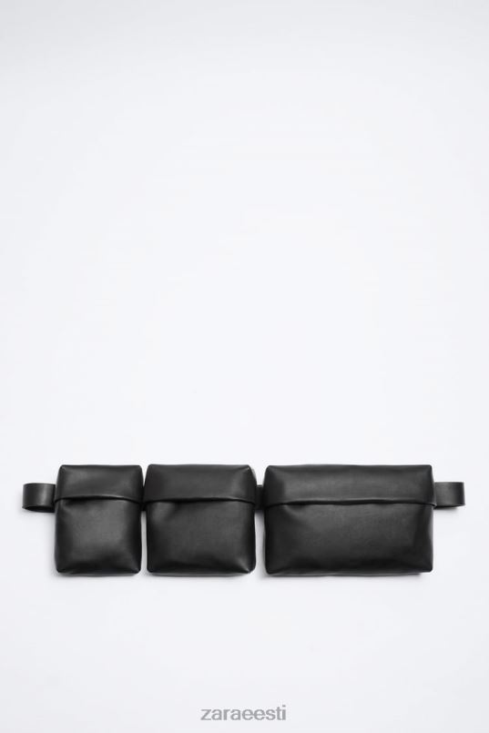 Zara mitme taskuga crossbody kott mehed must tarvikud 42F0H1308