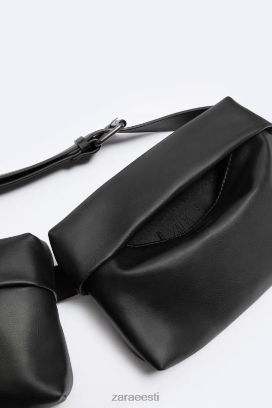 Zara mitme taskuga crossbody kott mehed must tarvikud 42F0H1308