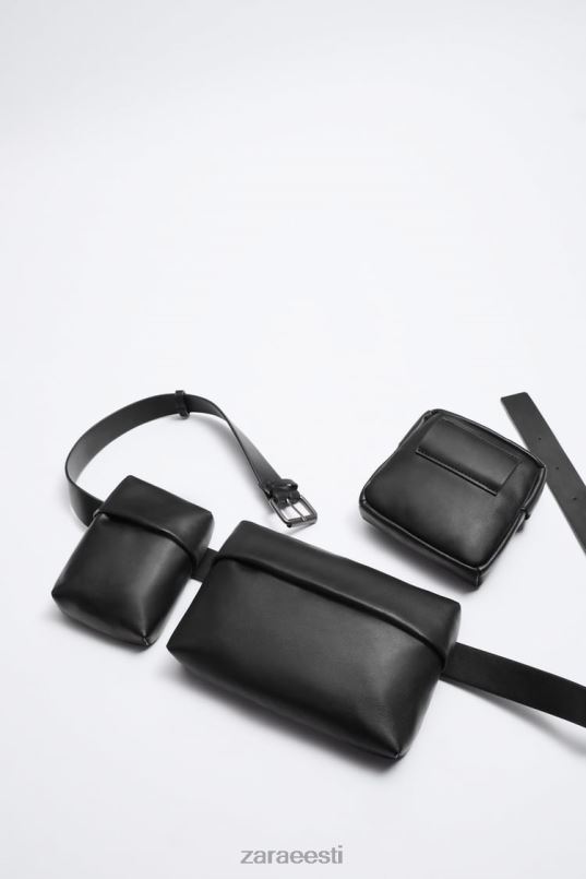 Zara mitme taskuga crossbody kott mehed must tarvikud 42F0H1308