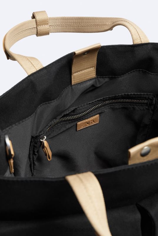 Zara mitme taskuga kandekott mehed must tarvikud 42F0H1296