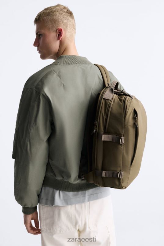 Zara mitme taskuga seljakott mehed liivakaspruun tarvikud 42F0H1317