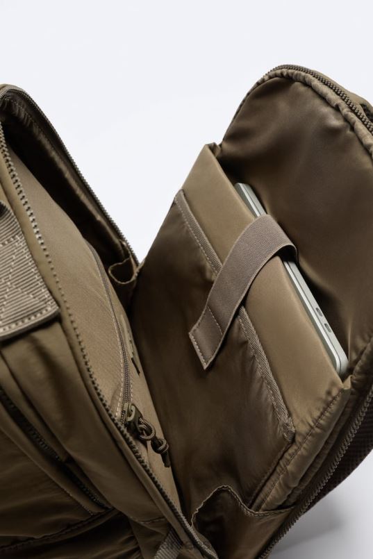 Zara mitme taskuga seljakott mehed liivakaspruun tarvikud 42F0H1317