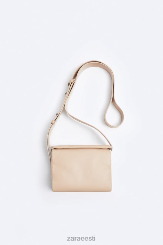 Zara nahast crossbody kott – piiratud väljaanne mehed luu valge tarvikud 42F0H1331