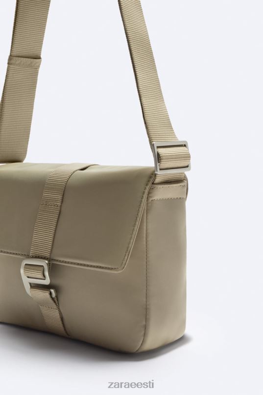 Zara nailonist crossbody kott mehed luu valge tarvikud 42F0H1301