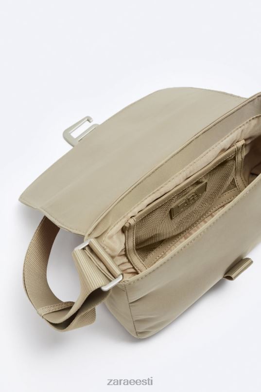 Zara nailonist crossbody kott mehed luu valge tarvikud 42F0H1301