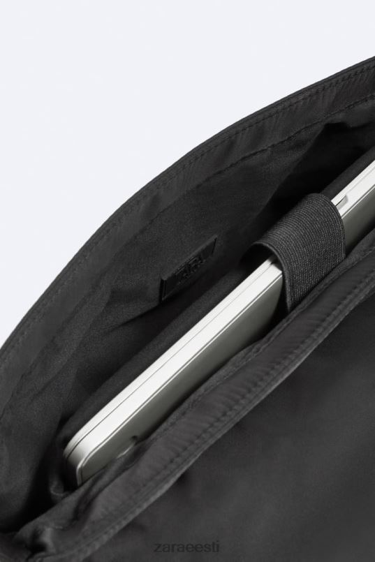 Zara nailonist sõnumikott mehed must tarvikud 42F0H1303