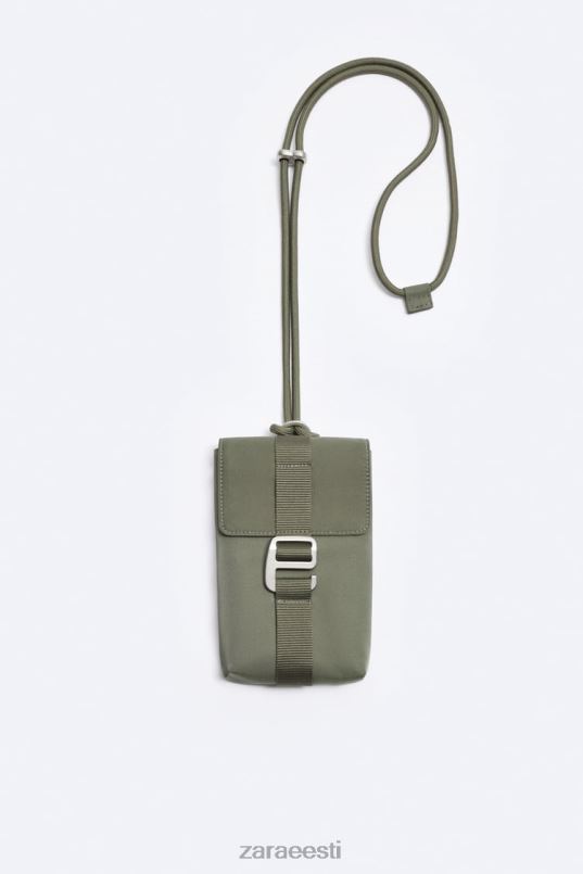 Zara nailonist telefonikott mehed khaki roheline tarvikud 42F0H1302