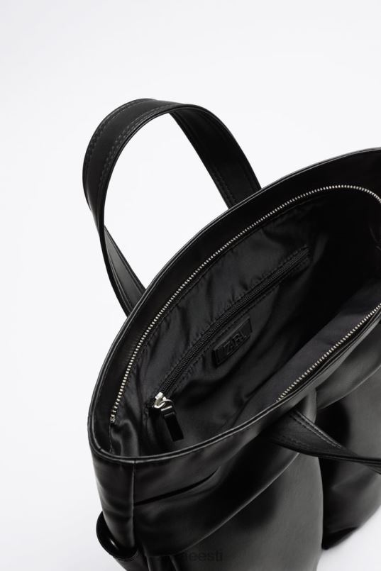 Zara pehme topelttaskuga kandekott mehed must tarvikud 42F0H1336