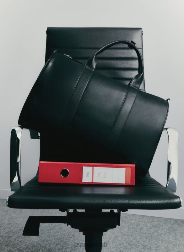 Zara pehmest nahast kott mehed must tarvikud 42F0H1349