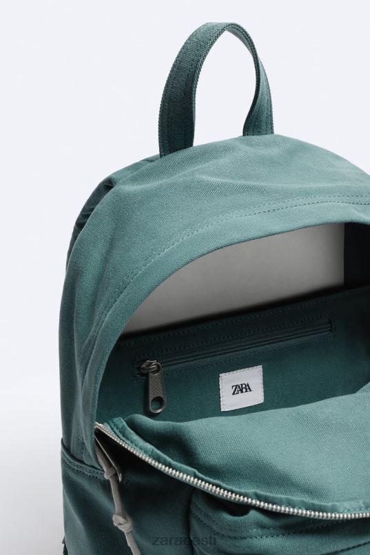 Zara pestud lõuendist seljakott mehed roheline tarvikud 42F0H1294