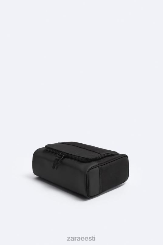 Zara rippuv tualett-tarvete kott mehed must tarvikud 42F0H1287