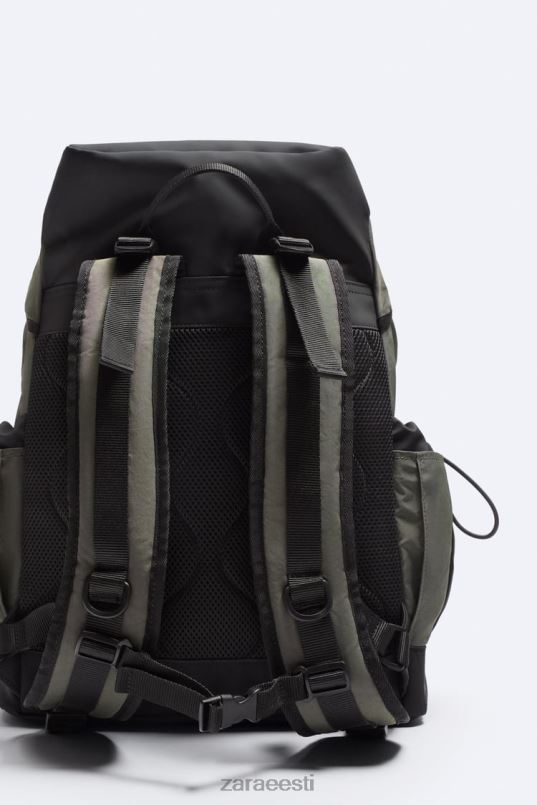 Zara tehnilise uurija seljakott mehed khaki roheline tarvikud 42F0H1286