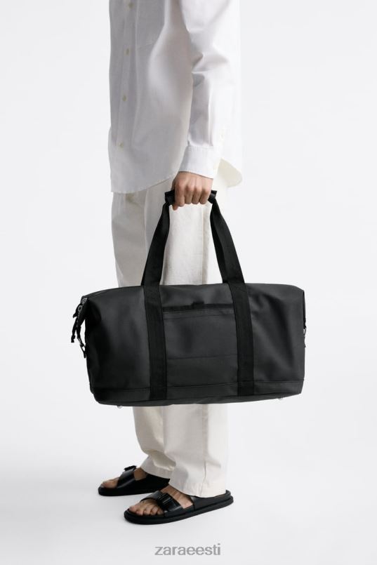 Zara tekstuuriga kott mehed must tarvikud 42F0H1288