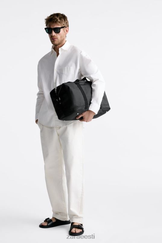 Zara tekstuuriga kott mehed must tarvikud 42F0H1288