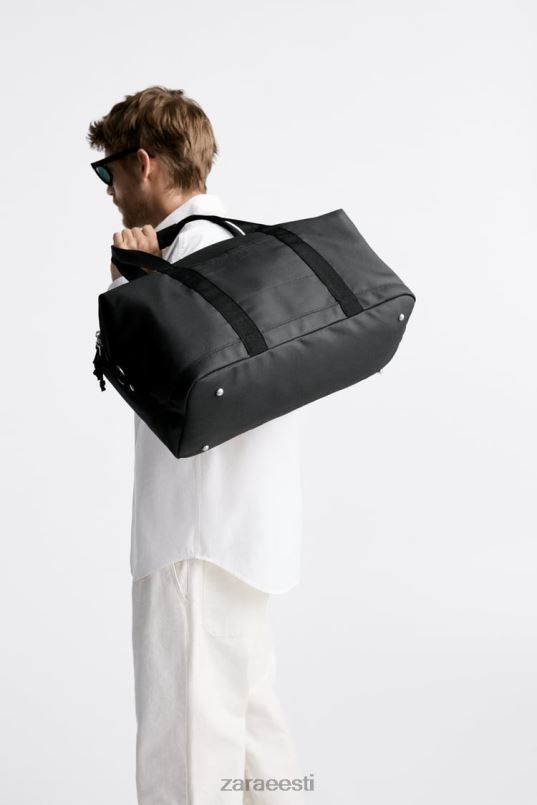 Zara tekstuuriga kott mehed must tarvikud 42F0H1288