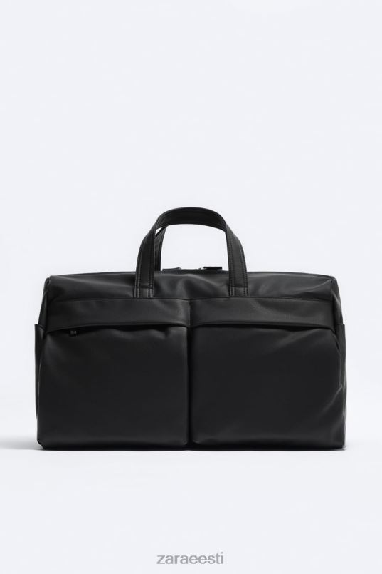 Zara tekstuuriga kott mehed must tarvikud 42F0H1339