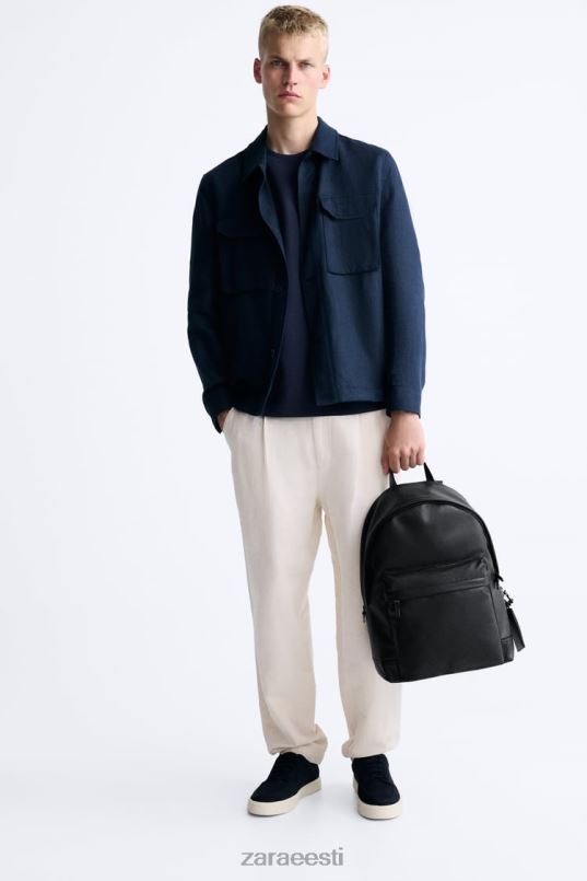 Zara tekstuuriga seljakott mehed must tarvikud 42F0H1338