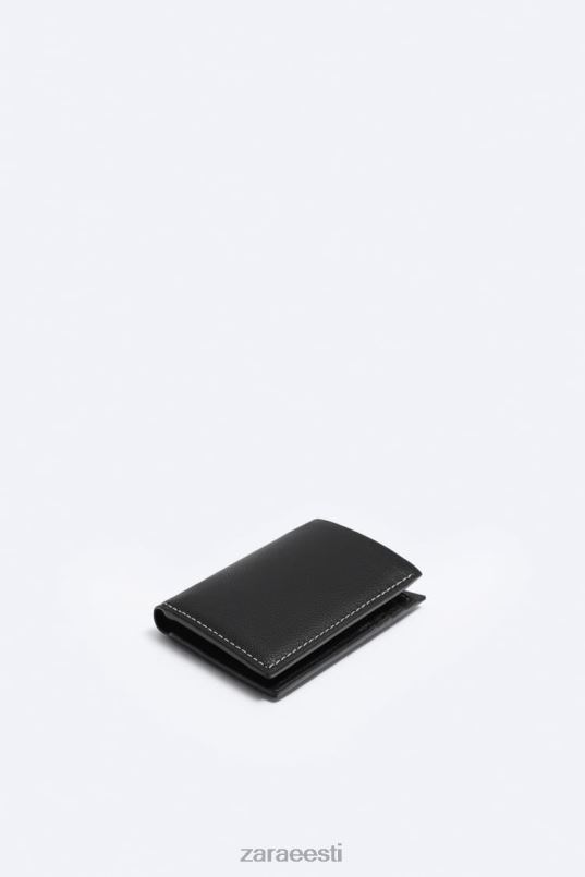 Zara vertikaalne rahakott mehed must tarvikud 42F0H1343