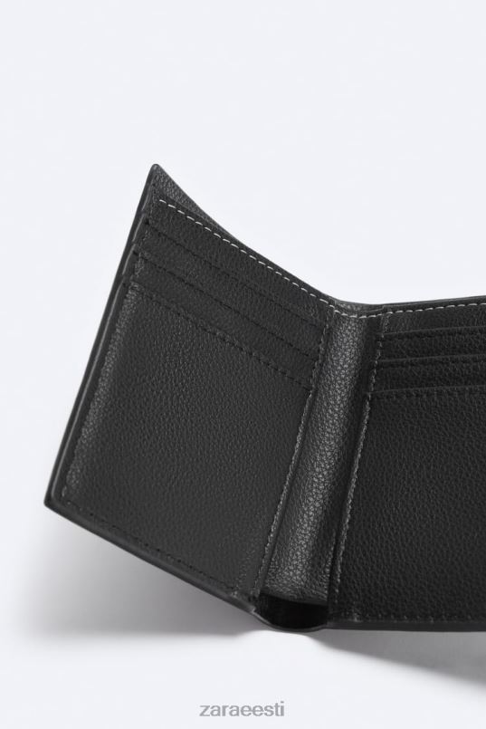 Zara vertikaalne rahakott mehed must tarvikud 42F0H1343