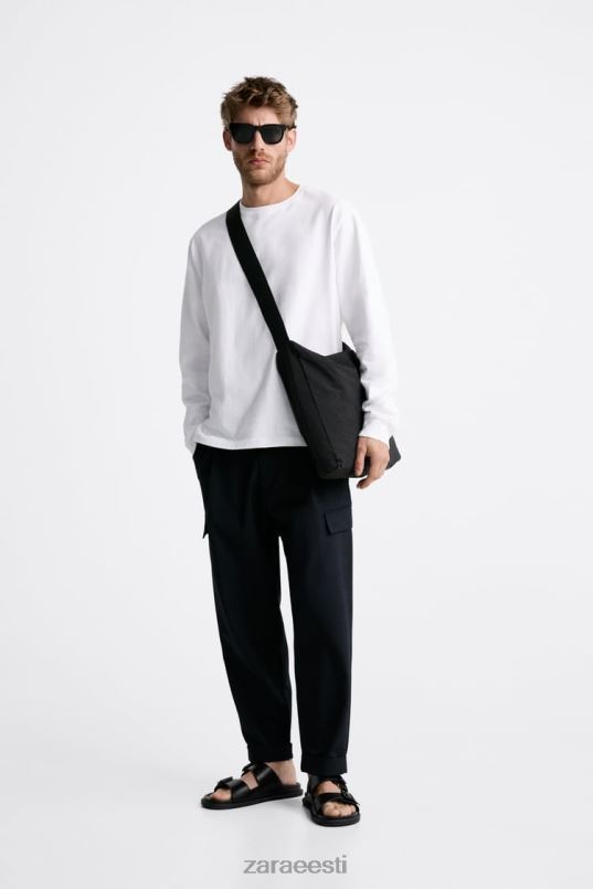 Zara xl pehme crossbody kott mehed must tarvikud 42F0H1292