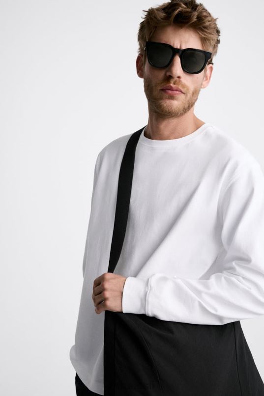 Zara xl pehme crossbody kott mehed must tarvikud 42F0H1292