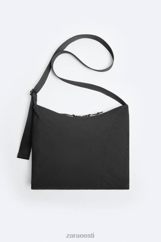 Zara xl pehme crossbody kott mehed must tarvikud 42F0H1292