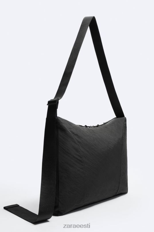 Zara xl pehme crossbody kott mehed must tarvikud 42F0H1292