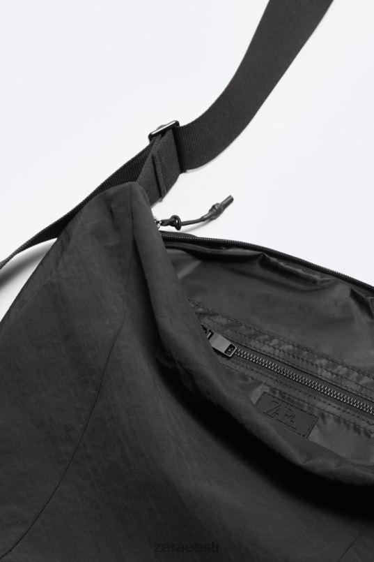 Zara xl pehme crossbody kott mehed must tarvikud 42F0H1292