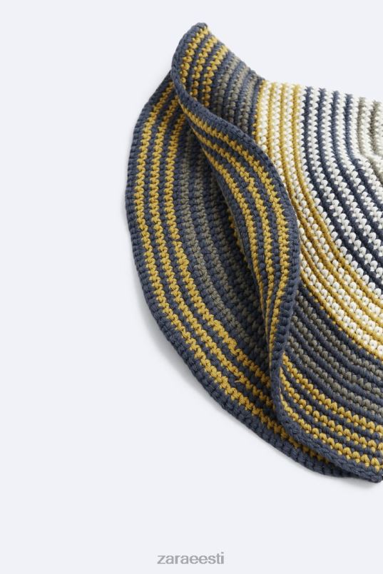 Zara heegeldatud triibuline müts mehed ekru tarvikud 42F0H1440