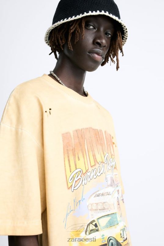 Zara kontrastne heegeldatud müts mehed must tarvikud 42F0H1439