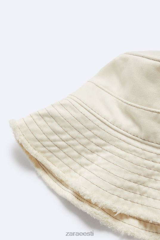 Zara pealtõmmeldud koppkübar mehed ekru tarvikud 42F0H1445