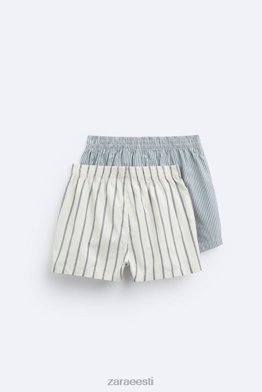 Zara 2 pakki triibulisi popliiniboksereid mehed mitmesugused tarvikud 42F0H1414