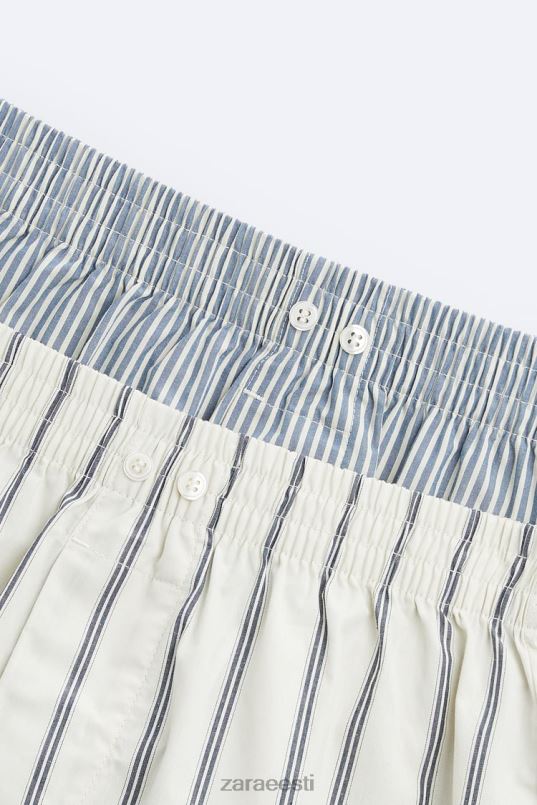 Zara 2 pakki triibulisi popliiniboksereid mehed mitmesugused tarvikud 42F0H1414