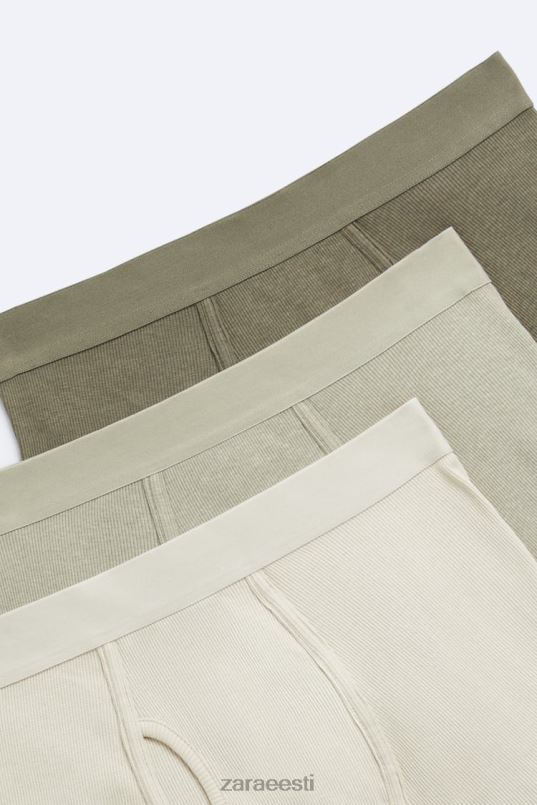 Zara 3 pakki tekstuuriga boksereid mehed mitmesugused tarvikud 42F0H1425