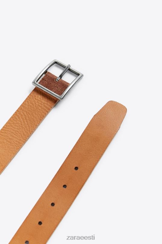 Zara ümberpööratav nahast vöö mehed helebeež tarvikud 42F0H1479