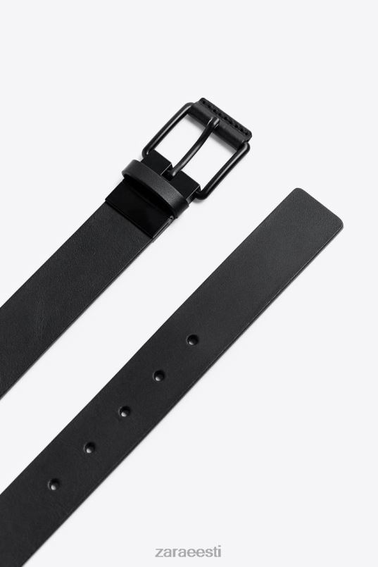 Zara ümberpööratav nahast vöö mehed must tarvikud 42F0H1475