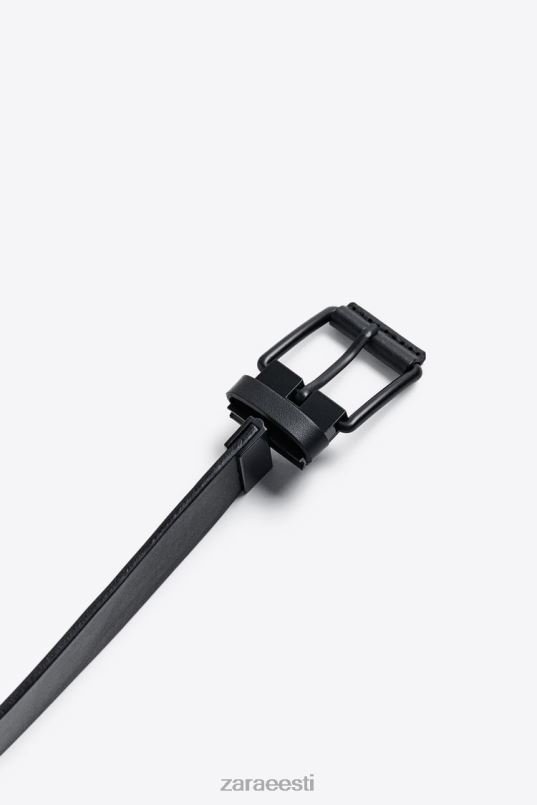 Zara ümberpööratav nahast vöö mehed must tarvikud 42F0H1475
