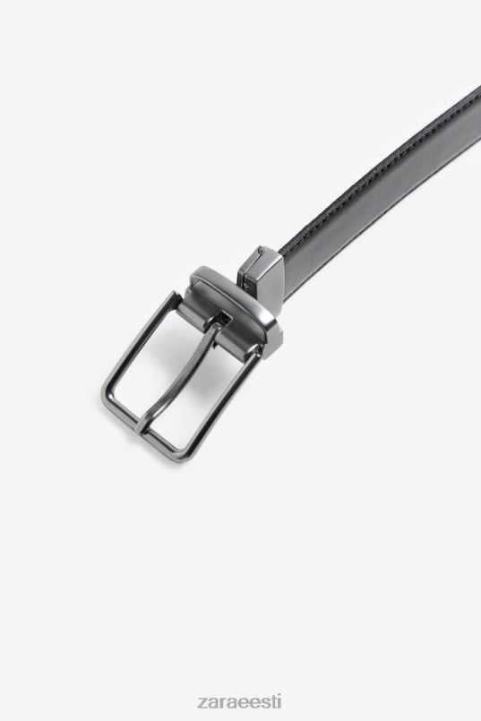 Zara ümberpööratav nahast vöö mehed must tarvikud 42F0H1477