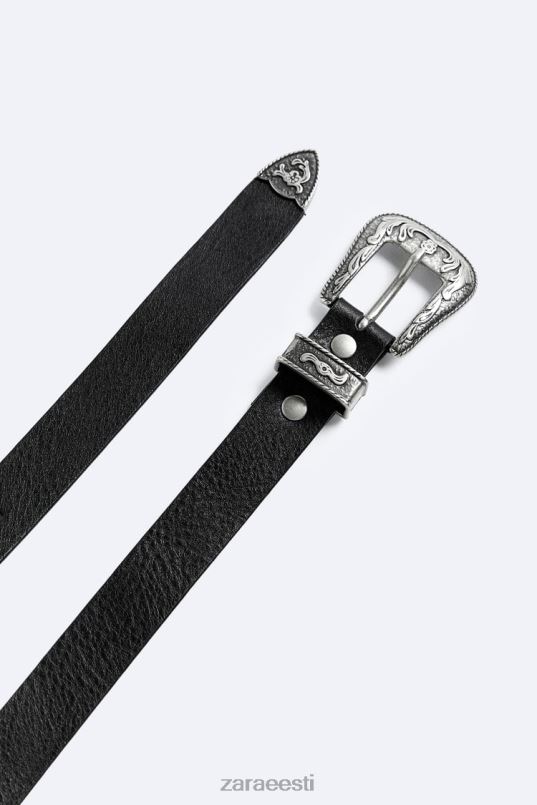 Zara nahast vöö mehed must tarvikud 42F0H1464