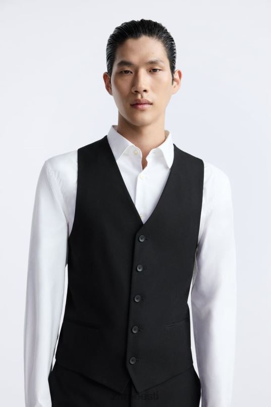 Zara õhuke vest mehed must Riietus 42F0H1166