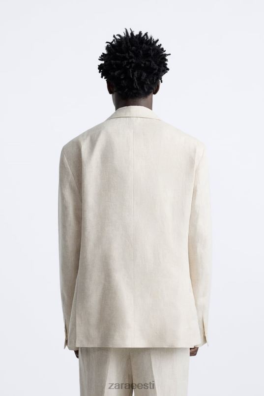 Zara ülikonna jope 100% linasest mehed helebeež Riietus 42F0H1156