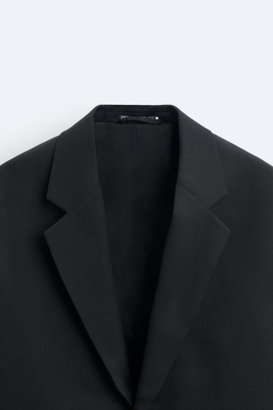 Zara ülisuur 100% villane jope mehed must Riietus 42F0H1151