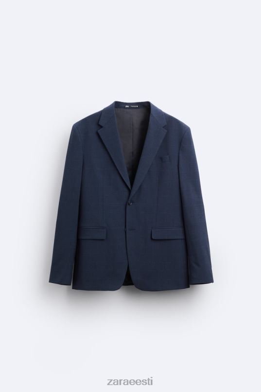 Zara ruuduline ülikonna jope mehed sinakas Riietus 42F0H1137