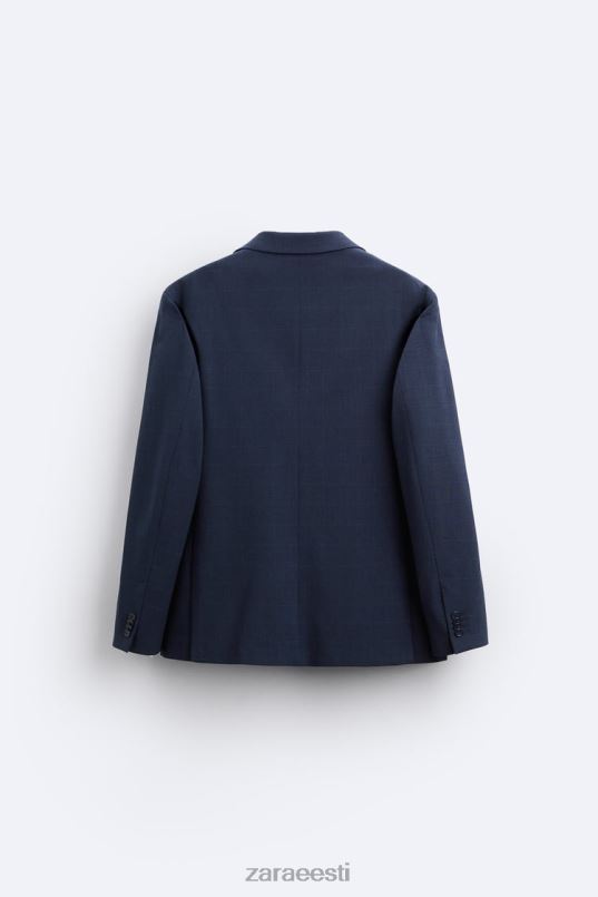 Zara ruuduline ülikonna jope mehed sinakas Riietus 42F0H1137