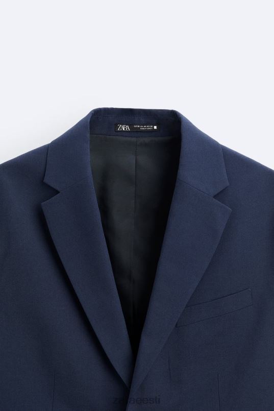 Zara slim fit ülikonna jope mehed sinakas Riietus 42F0H1140