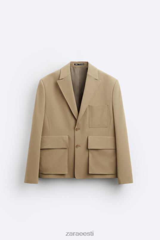 Zara tasku bleiser mehed hele päevitus Riietus 42F0H1158