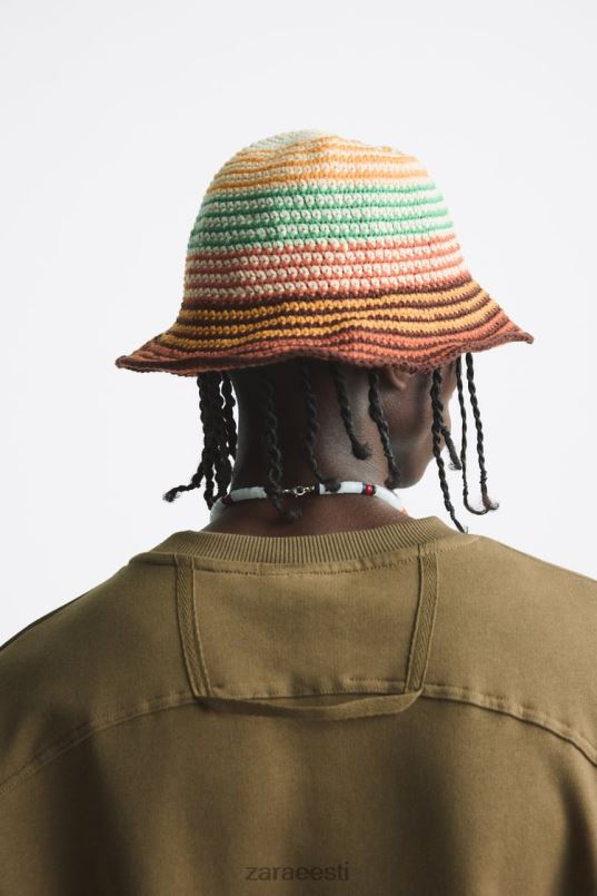 Zara heegeldatud taskuga dressipluus mehed khaki Riietus 42F0H1076