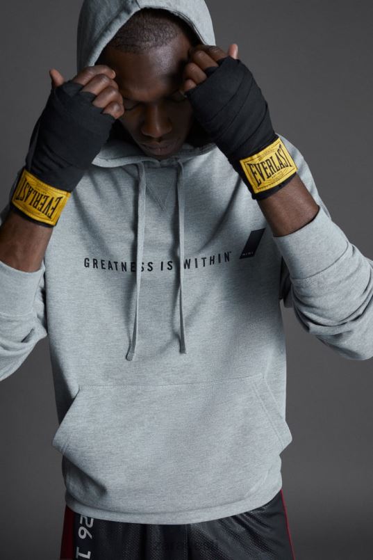 Zara igavese kapuutsiga dressipluus mehed hall mergel Riietus 42F0H1047